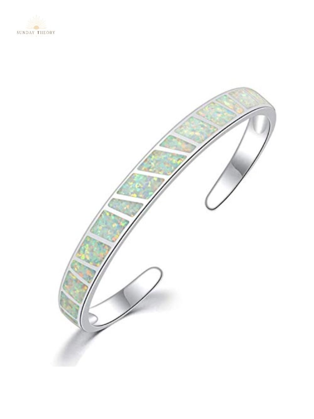 Gold Plated Opal Cuff Bracelet Hypoallergenic Bangle, Women's Flexible Jewelry